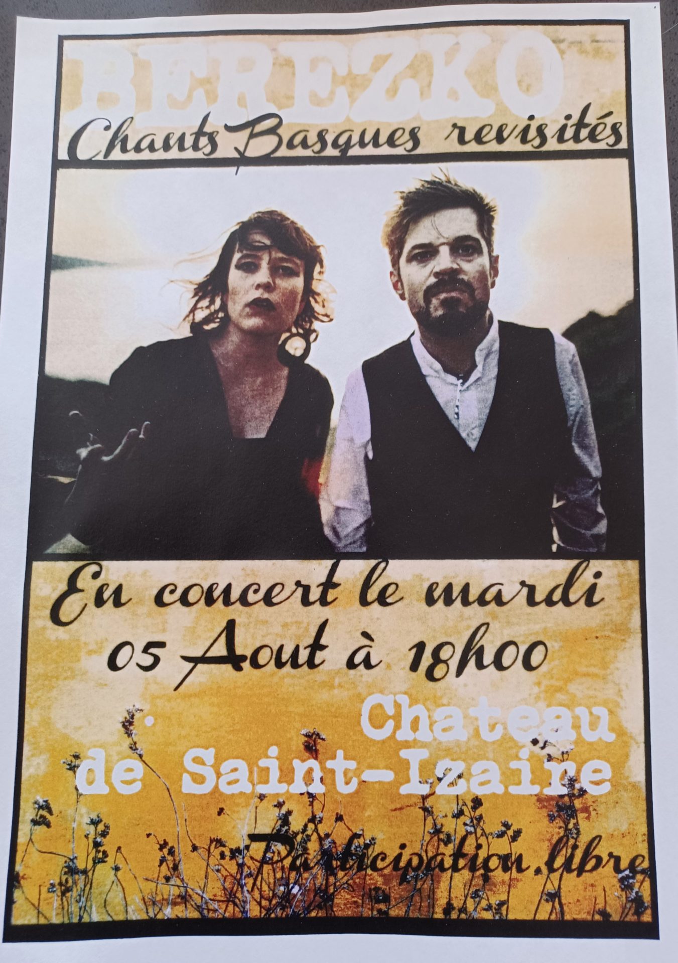 Lire la suite à propos de l’article DES CHANTS BASQUES AU CHATEAU DE SAINT-IZAIRE